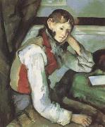 Paul Cezanne Boy with a Red Waistcoat (mk09) oil on canvas